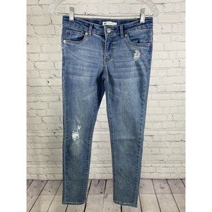 Levi’s 711 Skinny Low Rise Medium Wash Distressed Jeans Juniors 14 (26 x 27.5)